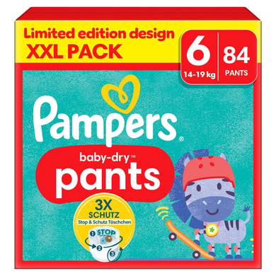 Pampers Baby-Dry Pants, Gr. 6 Extra Large, 14-19kg, XXL Pack (1 x 84 Pants) von Pampers