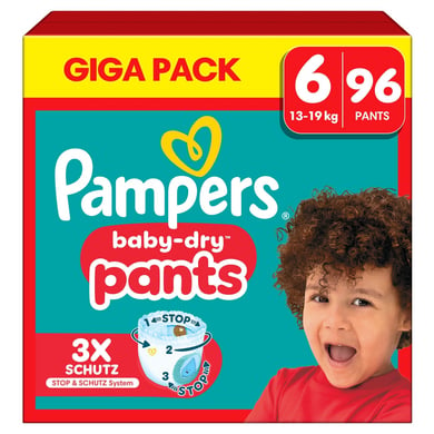 Pampers Baby-Dry Pants, Gr.6 Extra Large 13-19kg, Giga Pack (1 x 96 Pants) von Pampers