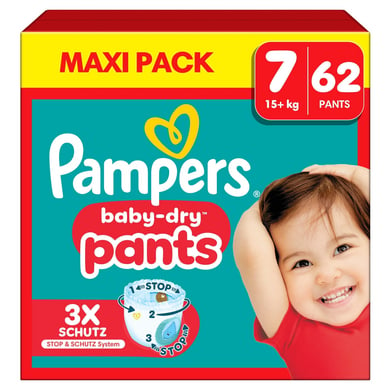 Pampers Baby-Dry Pants, Gr.7 Extra Large 15+kg, Maxi Pack (1 x 62 Pants) von Pampers