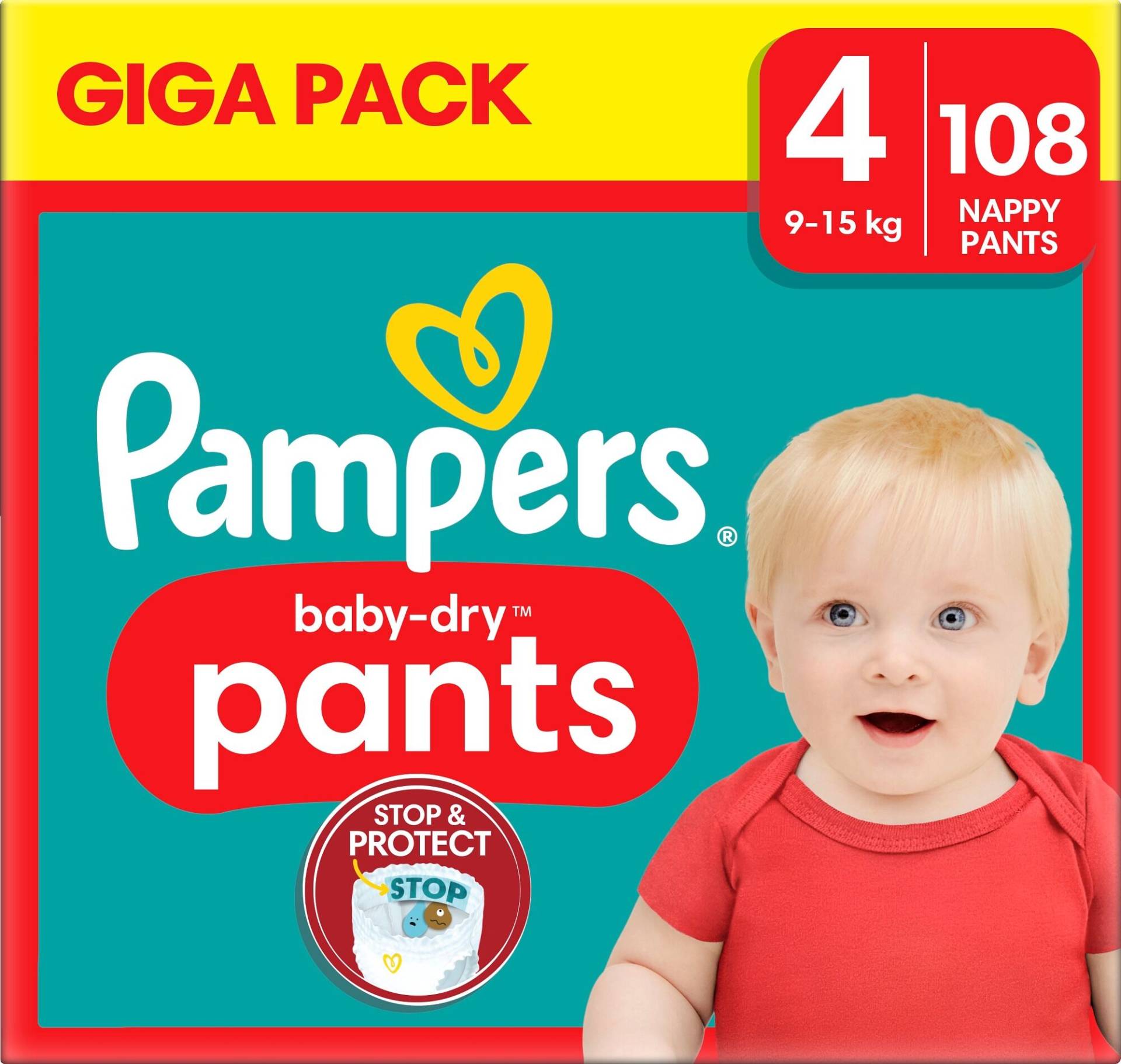 Pampers Baby Dry Pants Windeln Größe 4 9-15 kg 108er-Pack von Pampers