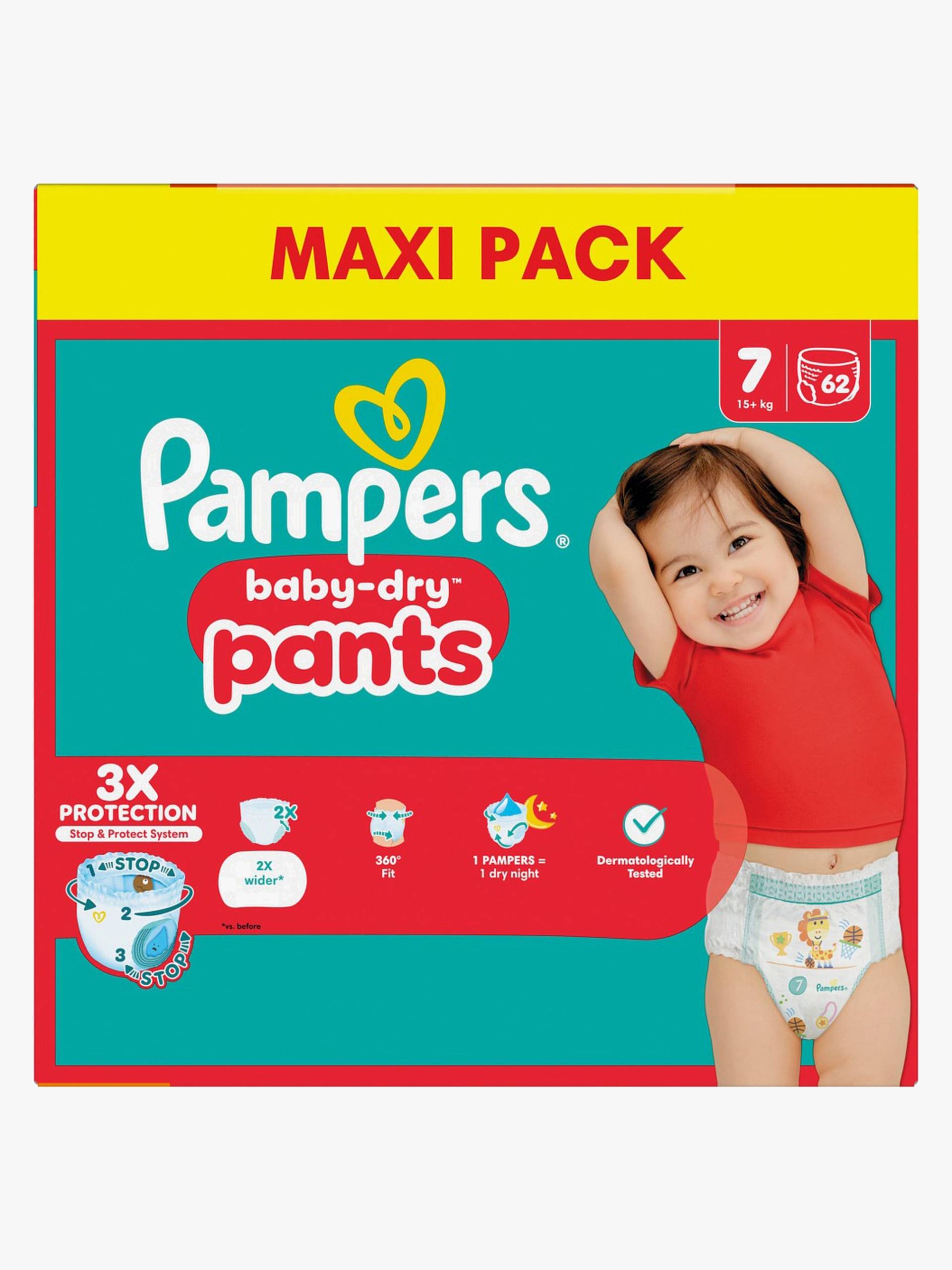 Pampers Baby Dry Pants Windeln Größe 7 15+ kg Maxi 62er-Pack Pampers Baby Dry Pants Windeln Größe 7 15+ kg Maxi 62er-Pack von Pampers
