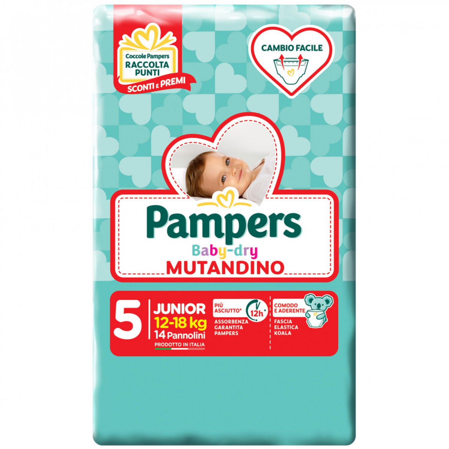 Pampers Baby Dry Windeln 12-18 kg Höschen Größe 5 (14 Stück) von Pampers