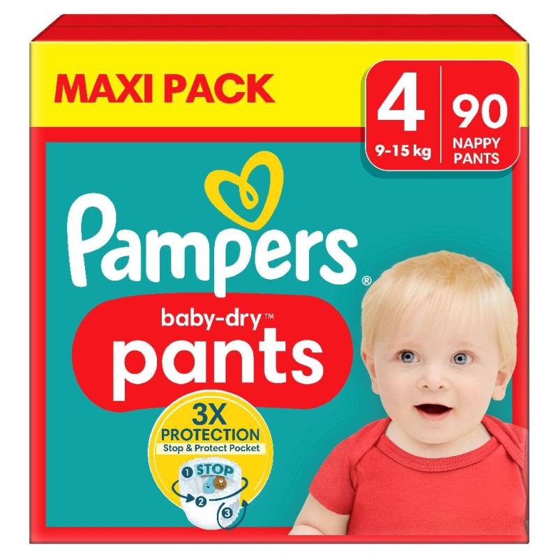 Pampers Baby Dry Windeln Größe 4 9-15 kg 90er-Pack von Pampers