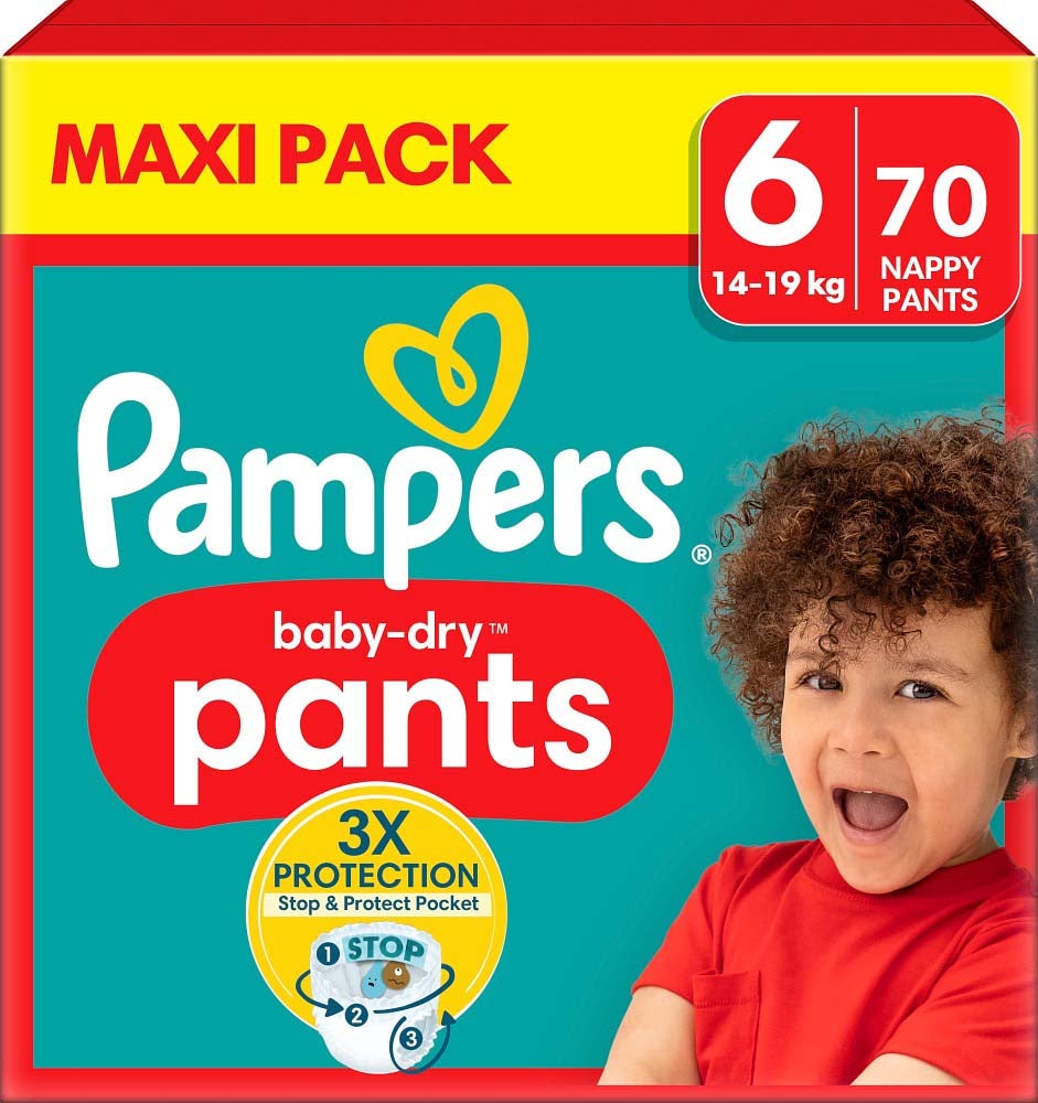 Pampers Baby Dry Windeln Größe 6 14-19 kg 70er-Pack von Pampers