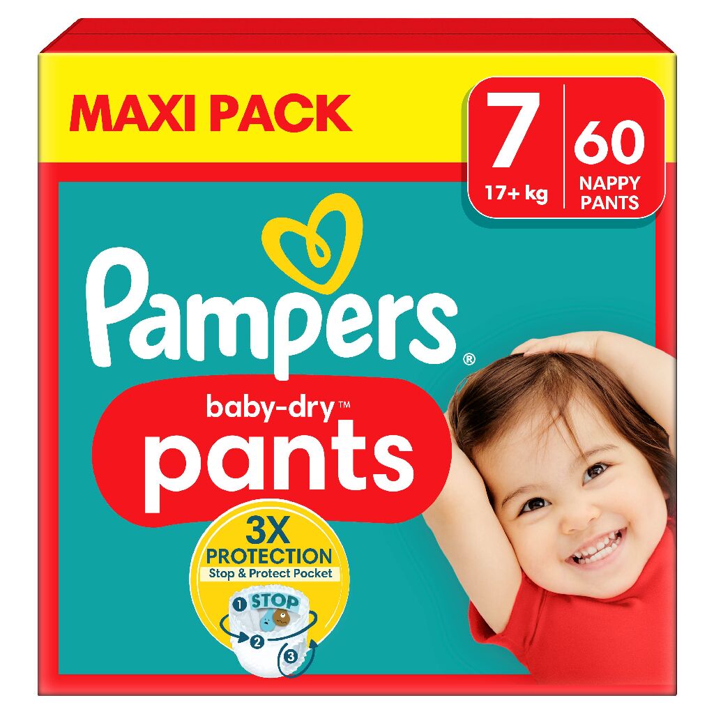 Pampers Baby Dry Windeln Größe 7 17+ kg 60er-Pack von Pampers