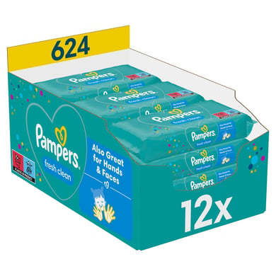 Pampers Feuchttücher Fresh Clean 624 Tücher (12 x 52 Stk) von Pampers