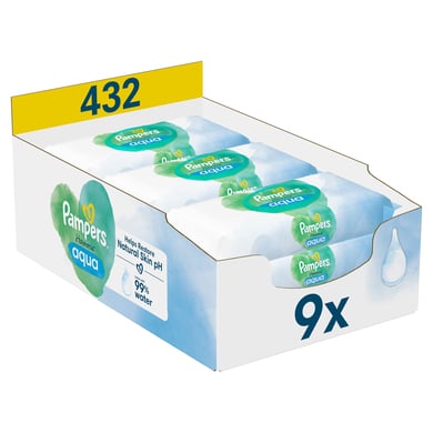 Pampers Feuchttücher Harmonie Aqua 432 Tücher (9 x 48 Stk) von Pampers