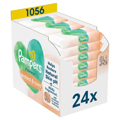 Pampers Feuchttücher Harmonie Aqua Calendula, 1.056 Tücher (24 x 44 Stk) von Pampers