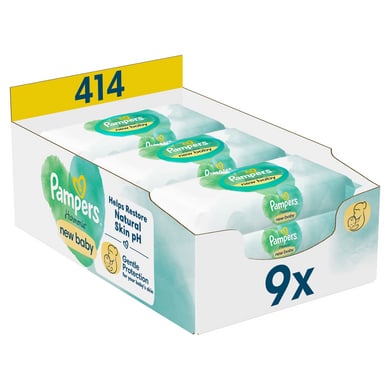 Pampers Feuchttücher Harmonie New Baby, 414 Tücher (9 x 46 Stk) von Pampers