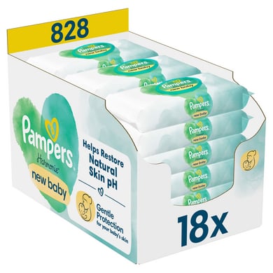 Pampers Feuchttücher Harmonie New Baby, 828 Tücher (18 x 46 Stk) von Pampers