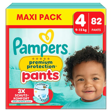 Pampers Premium Protection Pants, Gr. 4, 9-15kg, Maxi Pack (1x 82 Windeln) von Pampers