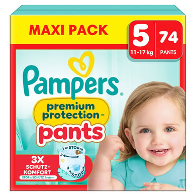 Pampers Premium Protection Pants, Gr.5 Junior 11-17kg, Maxi Pack (1x 74 Windeln) von Pampers