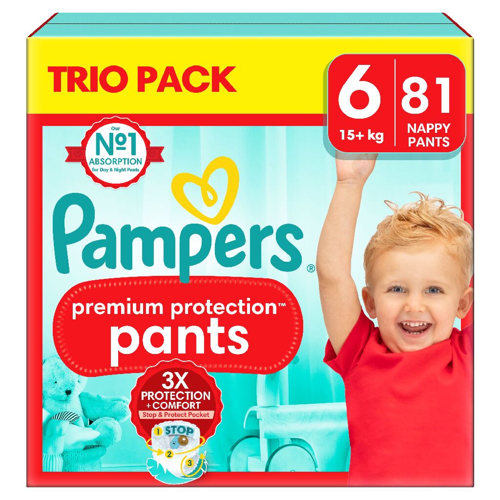 Pampers Premium Protection Pants Windeln Größe 6 15+ kg 81er-Pack von Pampers