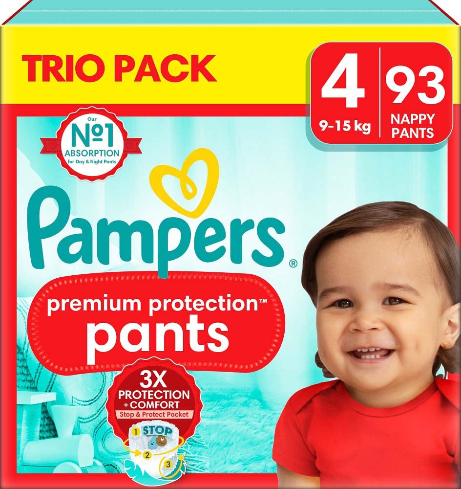 Pampers Premium Protection Windeln Größe 4 9- 15 kg 93er-Pack von Pampers