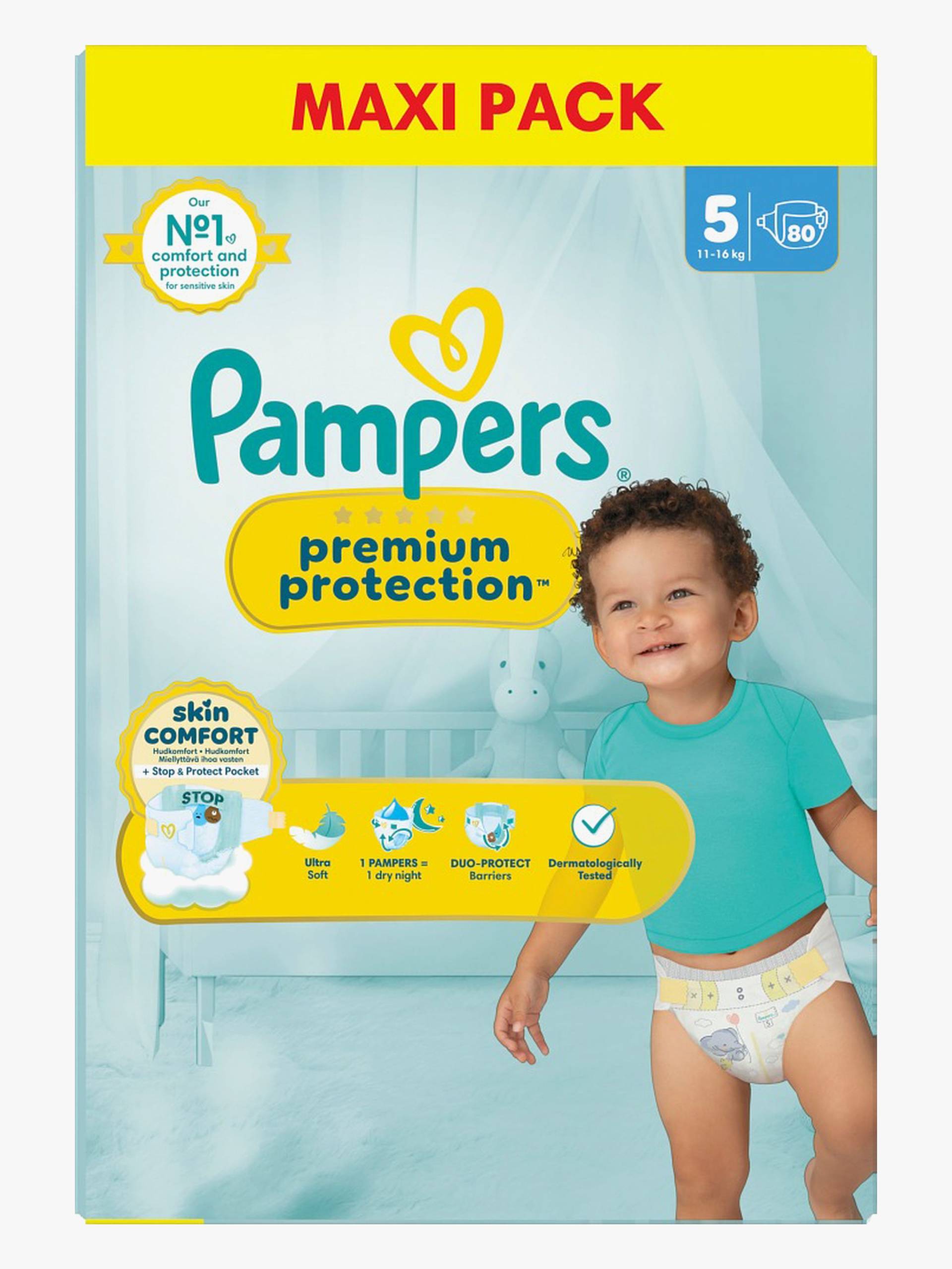 Pampers Premium Protection Windeln Größe 5 11-16 kg 80er-Pack Pampers Premium Protection Windeln Größe 5 11-16 kg 80er-Pack von Pampers