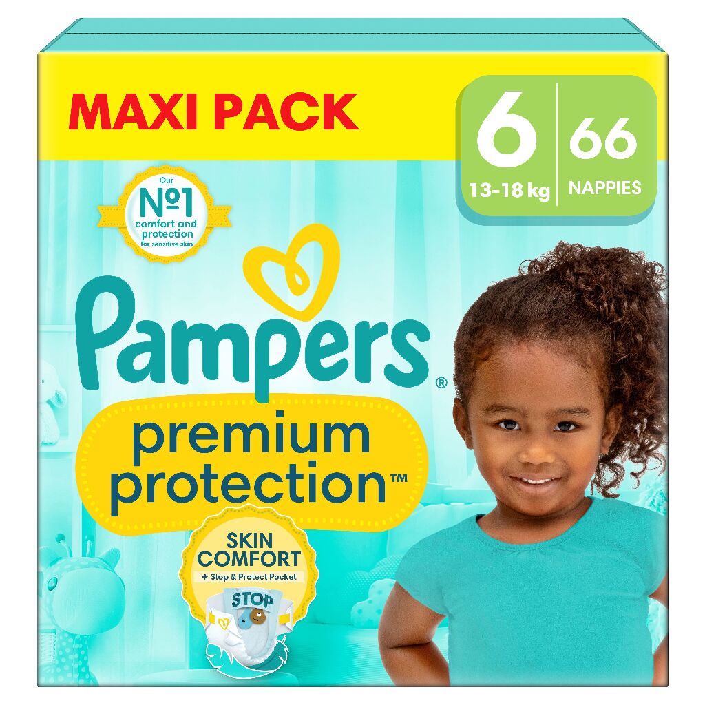 Pampers Premium Protection Windeln Größe 6 13-18 kg 66er-Pack von Pampers