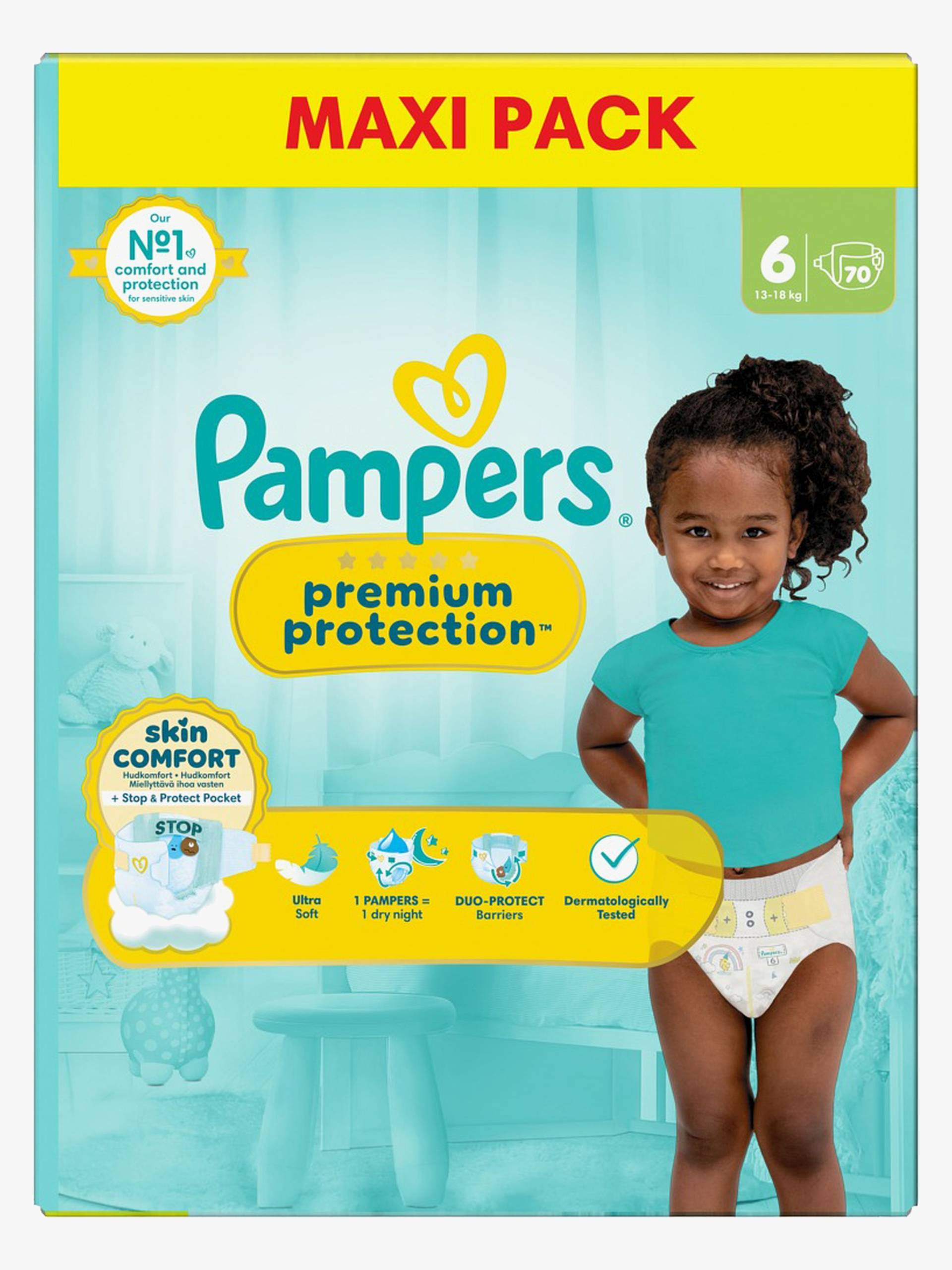 Pampers Premium Protection Windeln Größe 6 13-18 kg 70er-Pack Pampers Premium Protection Windeln Größe 6 13-18 kg 70er-Pack von Pampers