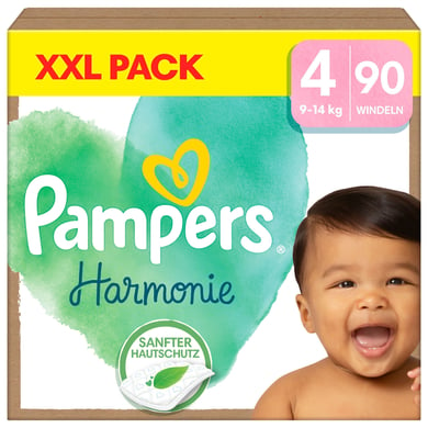 Pampers Windeln Harmonie Gr. 4 Maxi, 9-14 kg, XXL Pack (1x 90 Windeln) von Pampers