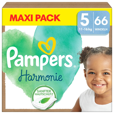 Pampers Windeln Harmonie Gr. 5 Junior, 11+ kg, Maxi Pack (1x 66 Windeln) von Pampers