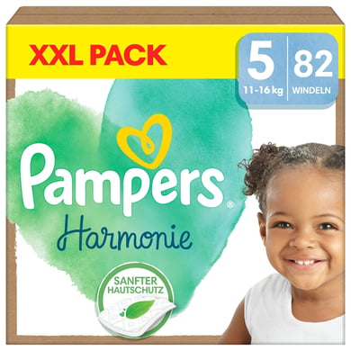 Pampers Windeln Harmonie Gr. 5 Junior, 11+ kg, XXL Pack (1x 82 Windeln) von Pampers