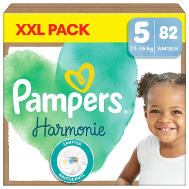 Pampers Windeln Harmonie Gr.5 Junior 11+kg, XXL Pack (1x 82 Windeln) von Pampers