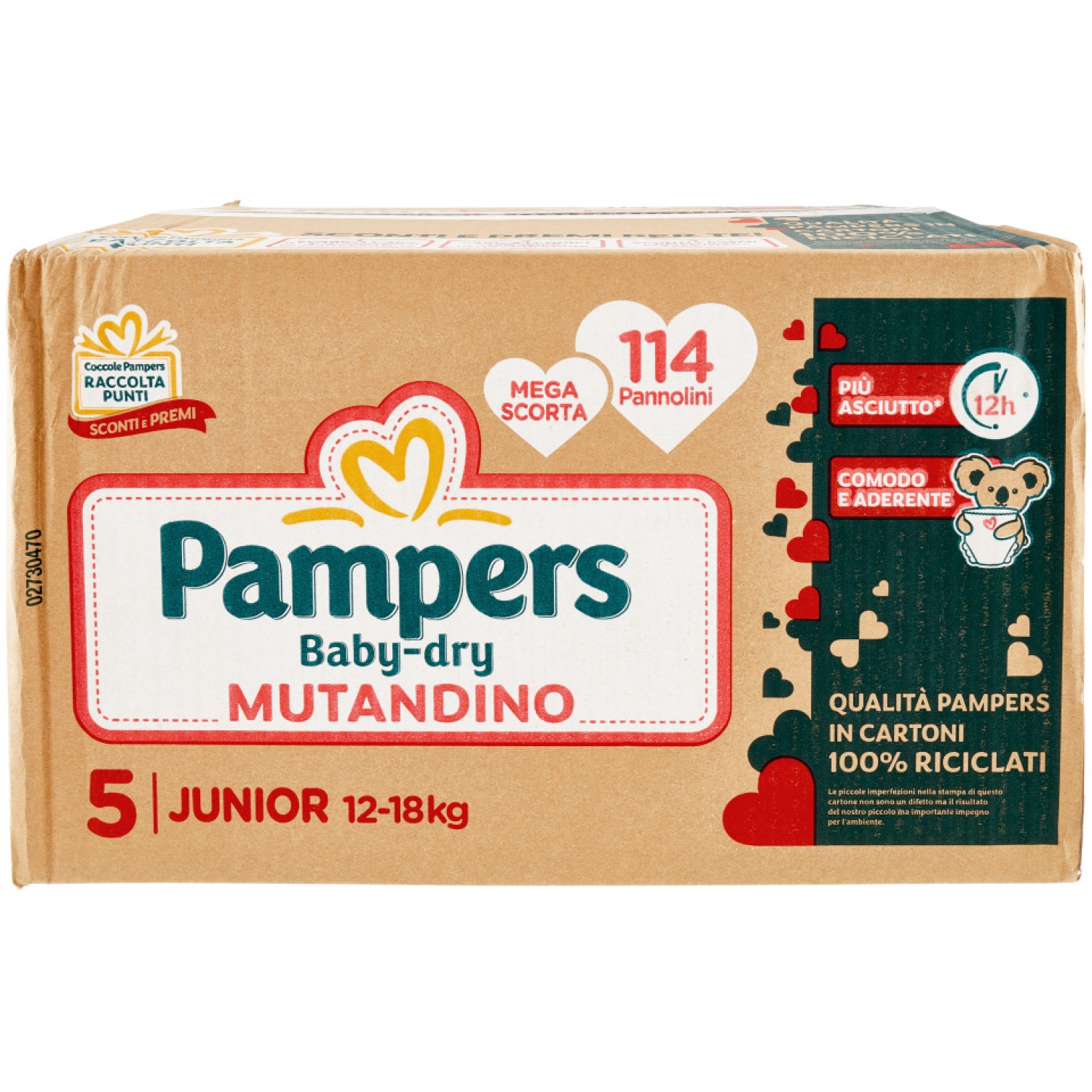 Pannolini Pampers Baby Dry Mutandino Junior 12-18 Kg Misura 5 (114pz) von Pampers