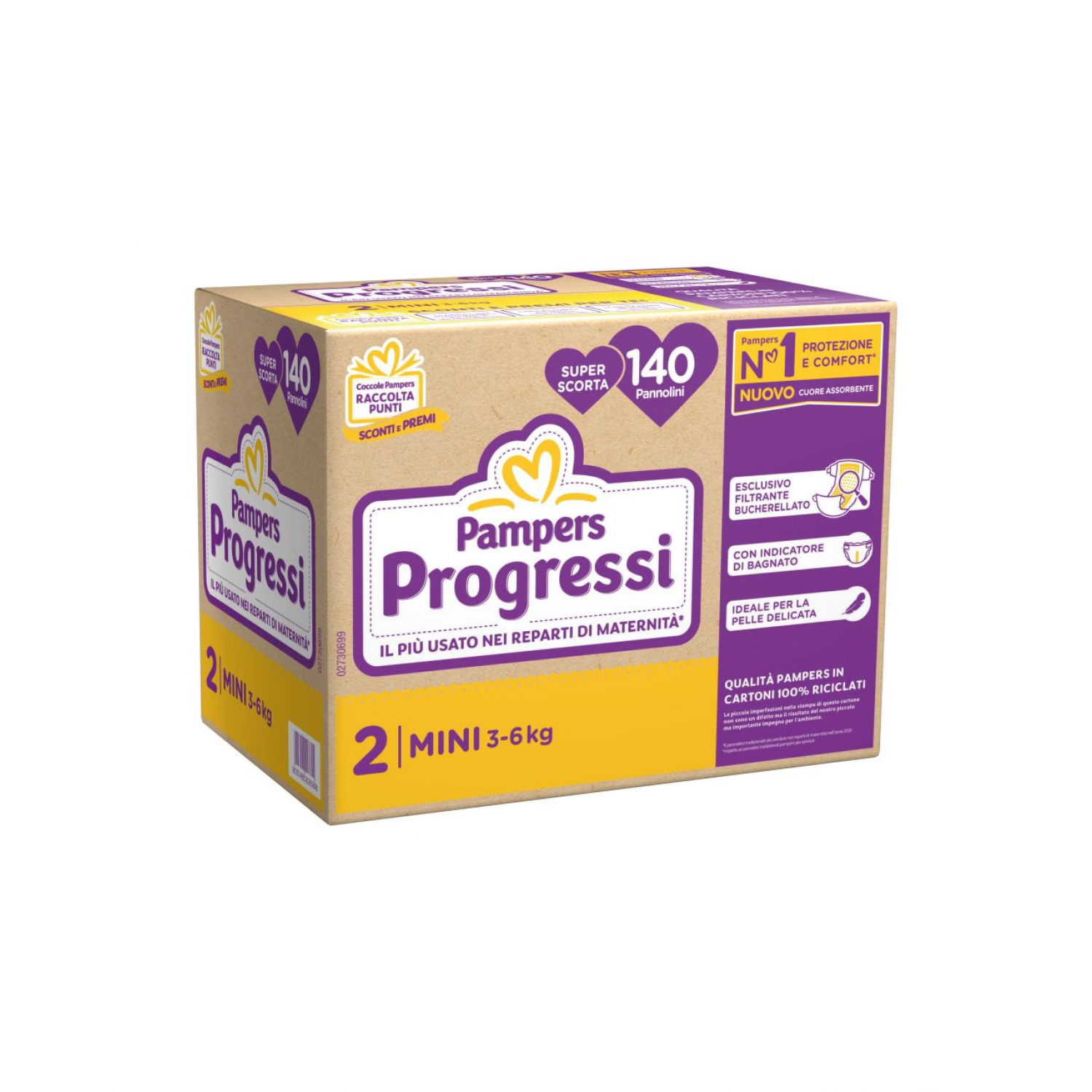 Pannolini Progressi 2 3-6 Kg 140pz von Pampers