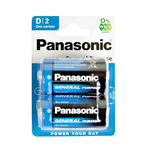 Panasonic NB-191013-0075 Mono D2 1.5 V General Purpose R20R, 2-er Pack von Panasonic