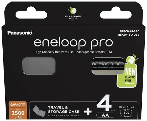 Eneloop pro HR06 +Box Mignon (AA)-Akku NiMH 2500 mAh 1.2V 4St. von eneloop