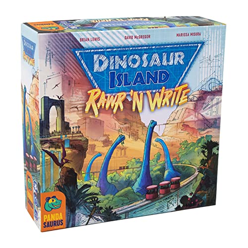 Pandasaurus - Dinosaur Island Rawr and Write - Strategiespiel - Lustiges Zeichenspiel für Erwachsene und Kinder - Ab 10 Jahren - Für 1 bis 4 Spieler - Englisch von Pandasaurus Games