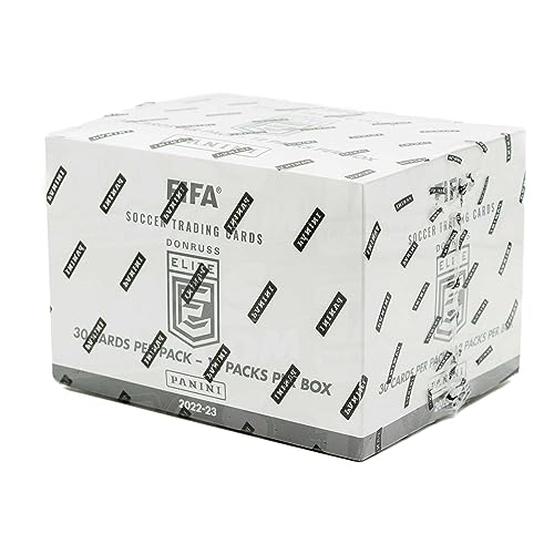 Panini 2022/23 Donruss Elite FIFA Soccer Fat Pack Box mit 12 Fat Packs und 12 Stück, UEFA Fußball, Real Madrid, Barcelona, Karton, unisex, COLLECTIBLE_CARD von Panini