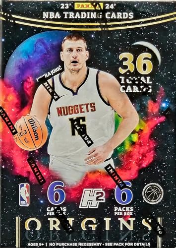 2023/24 Panini Origins H2 Basketball-Sammelkartenbox, 6 Packungen pro Box von Panini