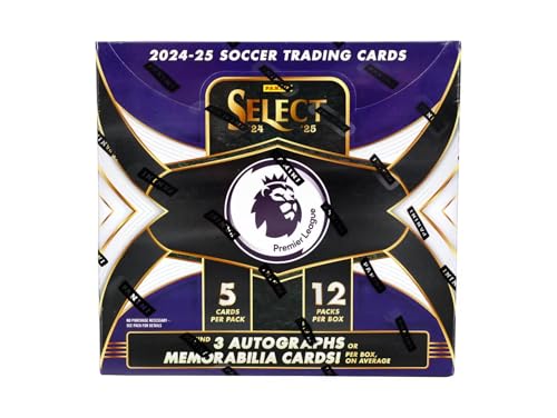 2024/25 Panini Select, Premier-League-EPL-Sammelkartenbox für Fußball und Hobby, 3 Autogrammkarten oder Erinnerungsstücke pro Box finden 2024/25 Panini Select, Premier-League-EPL-Sammelkartenbox für Fußball und Hobby, 3 Autogrammkarten oder Erinnerungsstücke pro Box finden von Panini