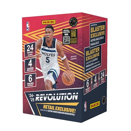 2024-25 Panini Revolution, NBA-Basketball-Blaster-Box, offizielle NBA-Sammelkarten, enthält Blaster-Exklusive Parallelen, Einsätze und Rookie-Karten - Panini Retail Edition 2024-25 Panini Revolution, NBA-Basketball-Blaster-Box, offizielle NBA-Sammelkarten, enthält Blaster-Exklusive Parallelen, Einsätze und Rookie-Karten - Panini Retail Edition von Panini