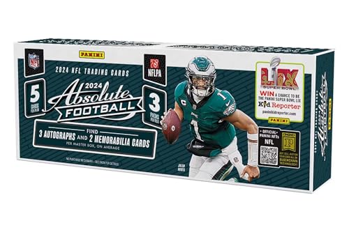 2024 Panini NFL-Absolute Fußball-Sammelkarten-Sammelkartenbox (3 Autogramme pro Box) von PANINI