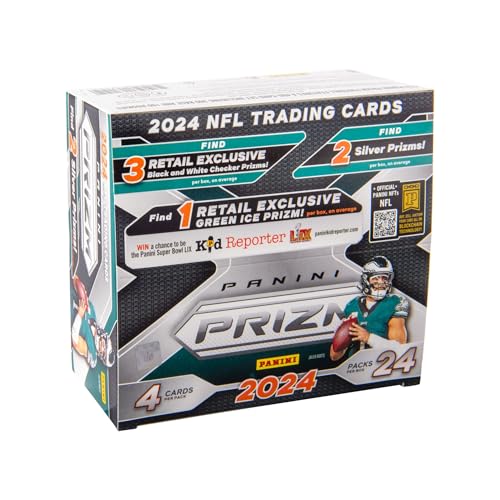 2024 Panini PRIZM NFL-Fußball-Sammelkarten, 24 Stück, Einzelhandelsverpackung von Panini