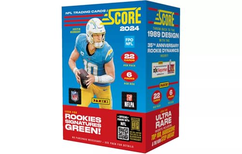 2024 Panini Score Football Blaster Box (132 Football Sammelkarten per Box) von Panini