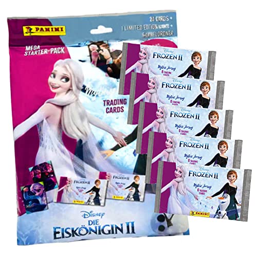 Disney Die Eiskönigin 2 - Karten Trading Cards - Frozen 2 Mythische Reise (2023) - 1 Starter + 5 Booster Sammelkarten von Panini