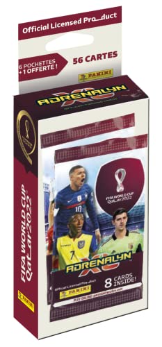 Panini 004287KBF7 World Cup FIFA Qatar Weltmeisterschaft 2022 Adrenalyn XL – Blister 6 + 1 Beutel, Zufällig von Panini