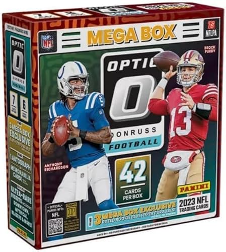 Generic 2023 Panini Donruss Optic Fußball-Mega-Box, mit blauen Hyper-Preisen, 42 Karten/Box von Panini