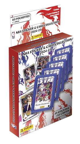 PANINI Basketball NBA US 2024-2025, Blisterverpackung, 10 Hüllen + 1 gratis dazu, Rot und mehrfarbig PANINI Basketball NBA US 2024-2025, Blisterverpackung, 10 Hüllen + 1 gratis dazu, Rot und mehrfarbig von Panini