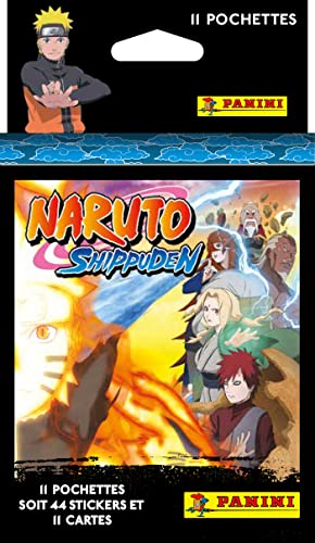 Panini Naruto Shippuden 004459KBF11 Blister mit 10 Hüllen + 1 gratis von Panini