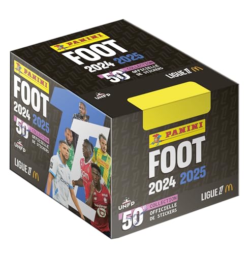 Panini 004842BOX50F Foot 2024-2025 Ligue 1 McDonald's Box mit 50 Hüllen von Panini