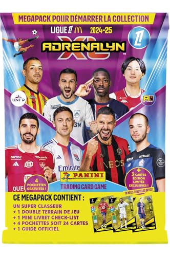 Panini 004843SPAFGD ADRENALYN Ligue 1 McDonald's 2024-2025 Trading Cards Game Starter Pack (1 Ordner + 4 Hüllen + 3 Karten Limited Edition + Checklist + Gameboard + offizieller Leitfaden) von Panini