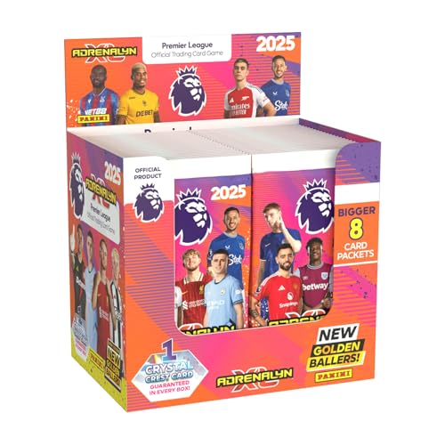 Panini 2024-25 Premier League Adrenalyn XL Kartendose (50 Booster mit insgesamt 400 Karten) von Panini