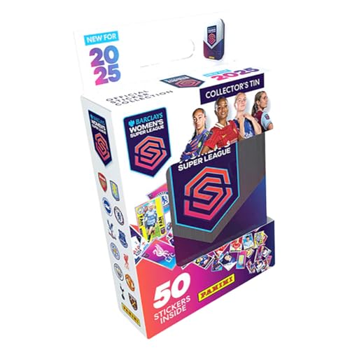 Panini Barclays Damen Super League Offizielle Aufkleber-Kollektion 2025 – Taschendose mit 10 Aufkleberpaketen, je 5 Aufkleber, Hochwertiges Produkt von Panini