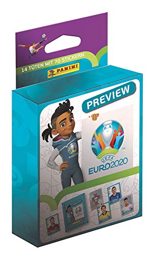 Panini EURO 2020 Preview, Sammelsticker Sonderkollektion, Blister mit 14 Tütchen (70 Sticker) von Panini