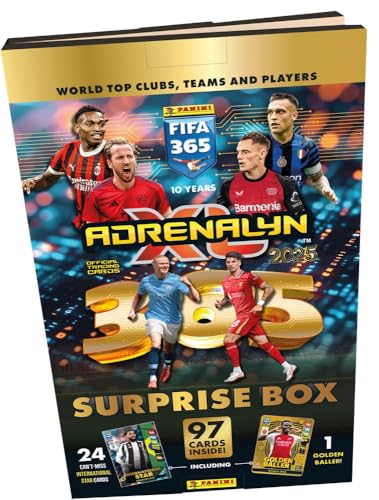 Panini FIFA 365 2025 Adrenalyn XL - 1x Adventskalender je 24x Booster Packs + 24 International Star Cards + 1 Golden Baller von Panini