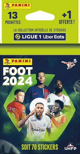 Panini Fußball 2024 Ligue 1 Uber Eats Blister 13 Hüllen + 1 Gratis 004623KBF14 von Panini