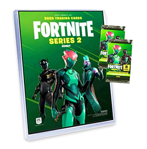 Panini Fortnite Karten Serie 2 Trading Cards - Sammelkarten (1 Mappe + 2 Booster) von Panini